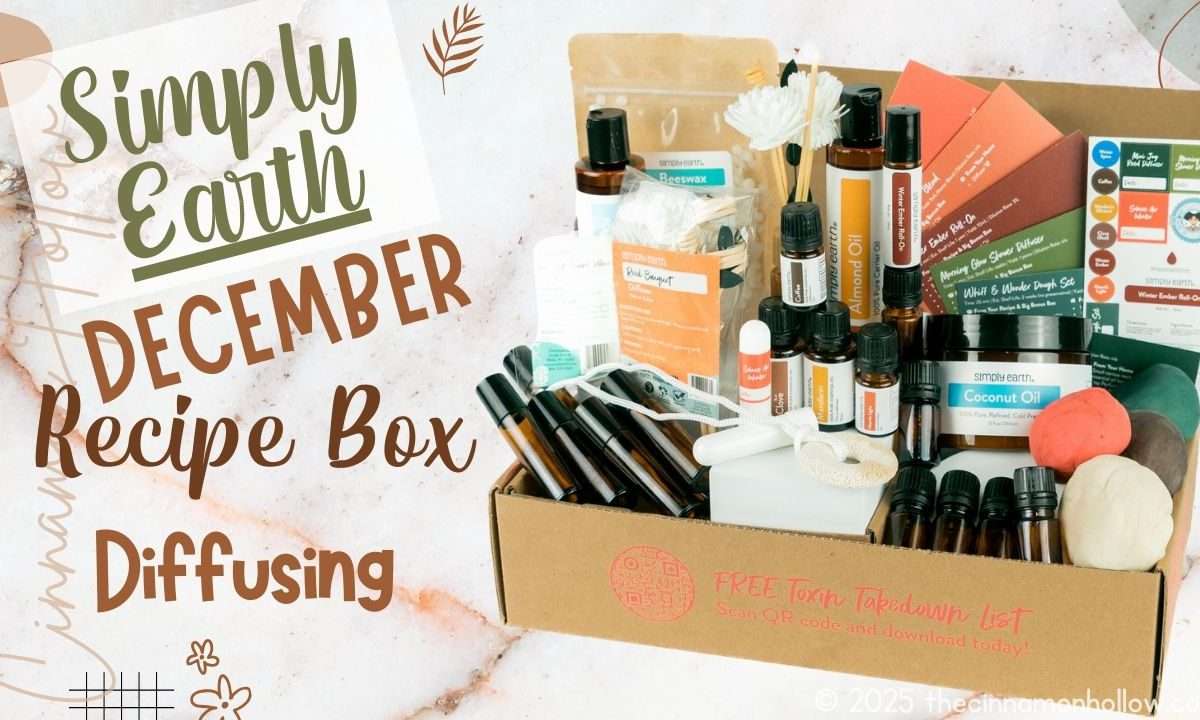 learn new ways to diffuse essential oils with the Simply Earth December 2025 recipe box